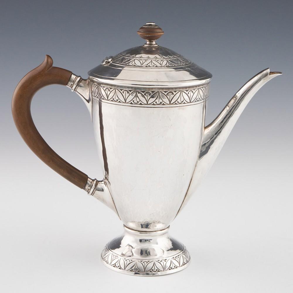 British Silver Coffee Pot by William Hair Haseler George V Birmingham 1912 For Sale