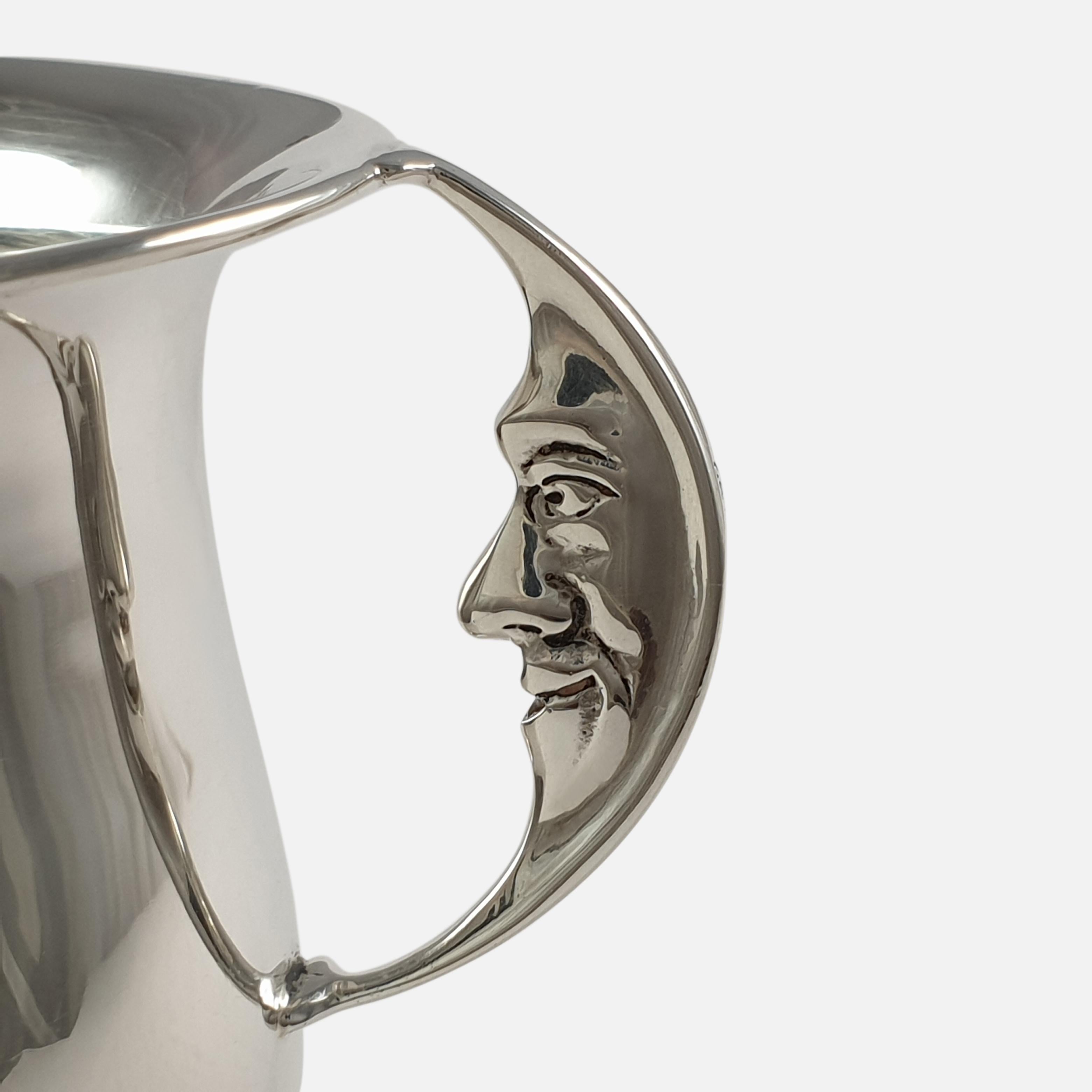 George V Sterling Silver Man in the Moon Mug, Birmingham, 1929 1