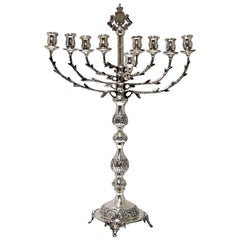 George V Sterling Silver Menorah London 1926 Moshe Rubin