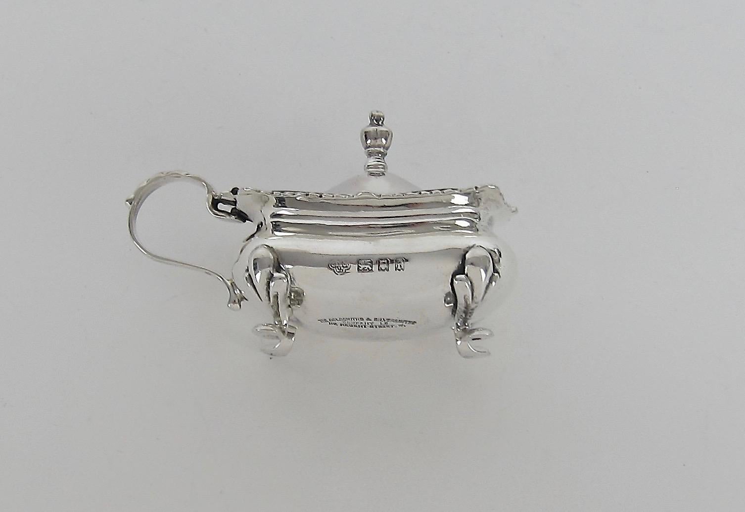 Georgian Antique Sterling Silver Mustard Pots from the Goldsmiths & Silversmiths Co Ltd
