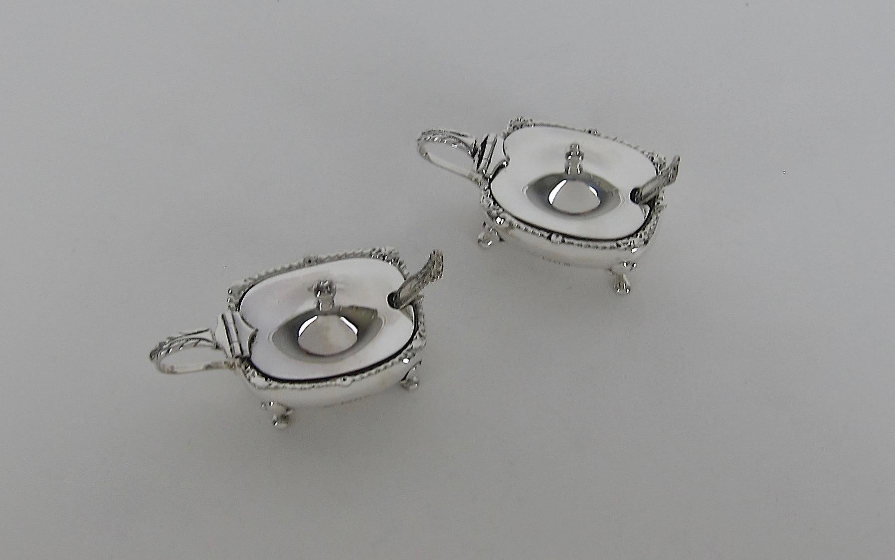 Antique Sterling Silver Mustard Pots from the Goldsmiths & Silversmiths Co Ltd 2