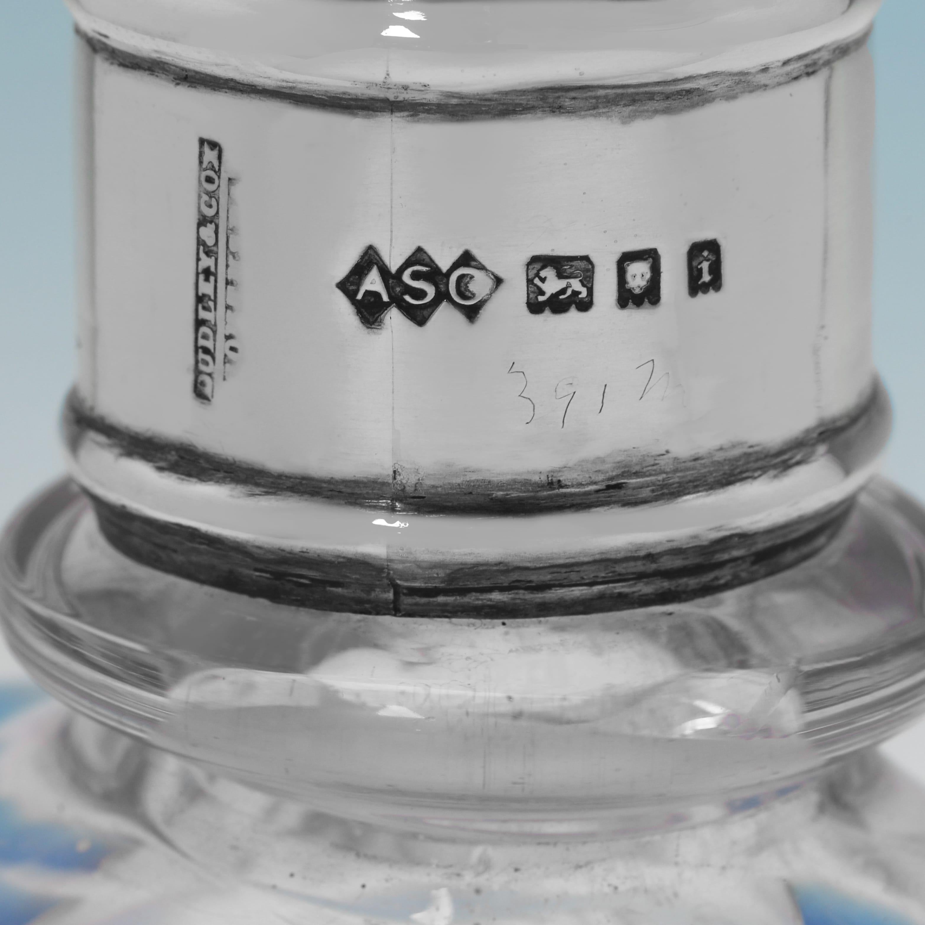 George V Sterling Silver Nautical Decanter by Dudley & Cox, 1924 For Sale 1