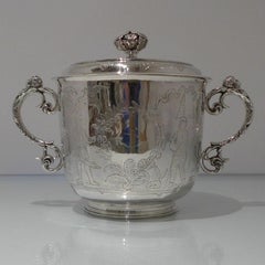 George V Sterling Silver Porringer and Cover London 1929 Richard Comyns