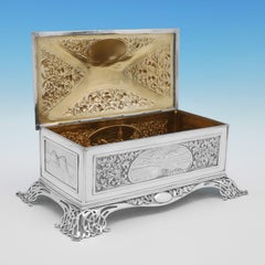 Cofanetto di presentazione in argento sterling di Giorgio V con scene scozzesi - Glasgow 1910