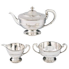 Used George V Sterling Silver Tea Set Glasgow, 1923