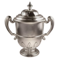 George V Sterling Silver Two Handled Trophy Cup and Cover
