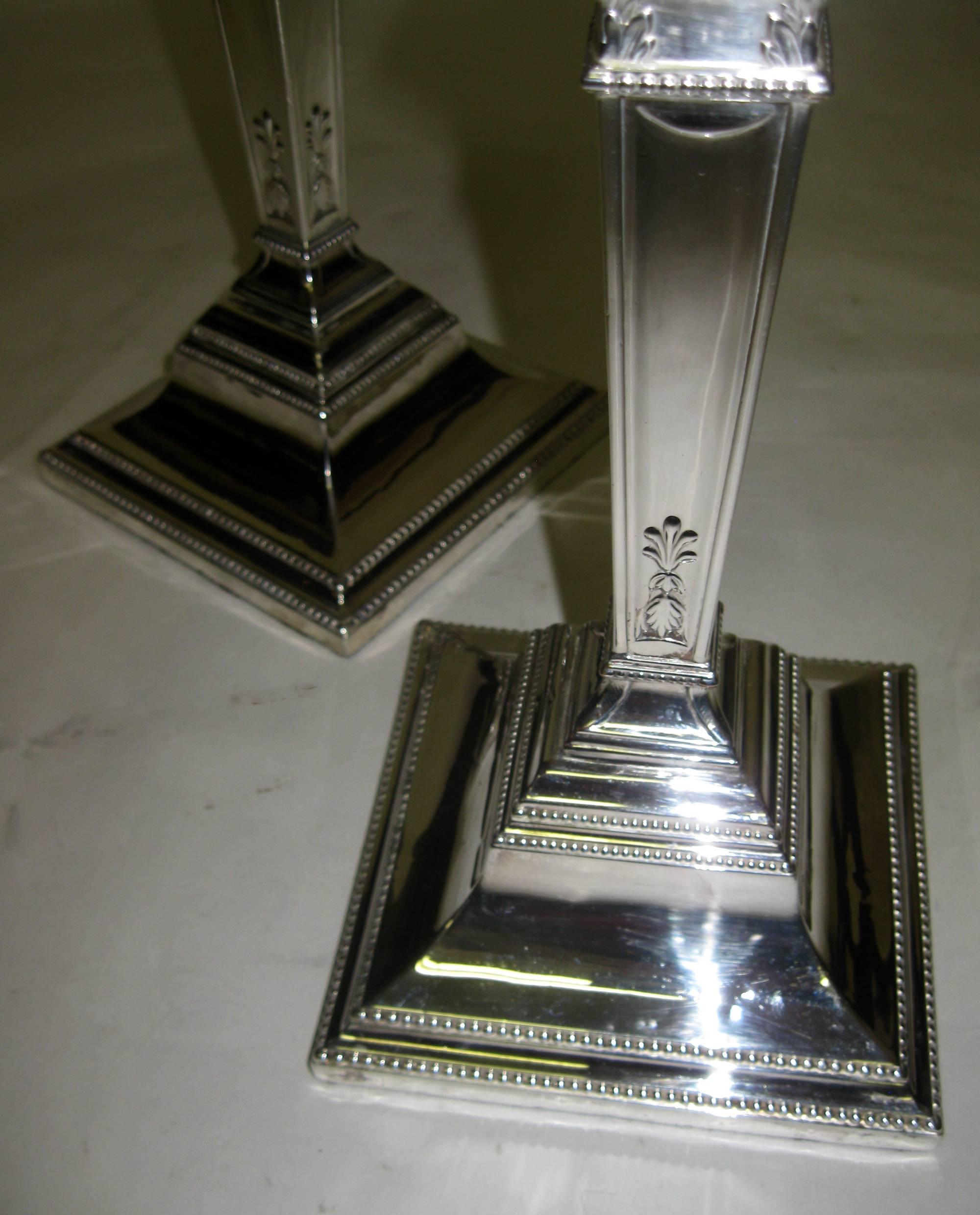 George V Triple Silver Plated Candlesticks 1