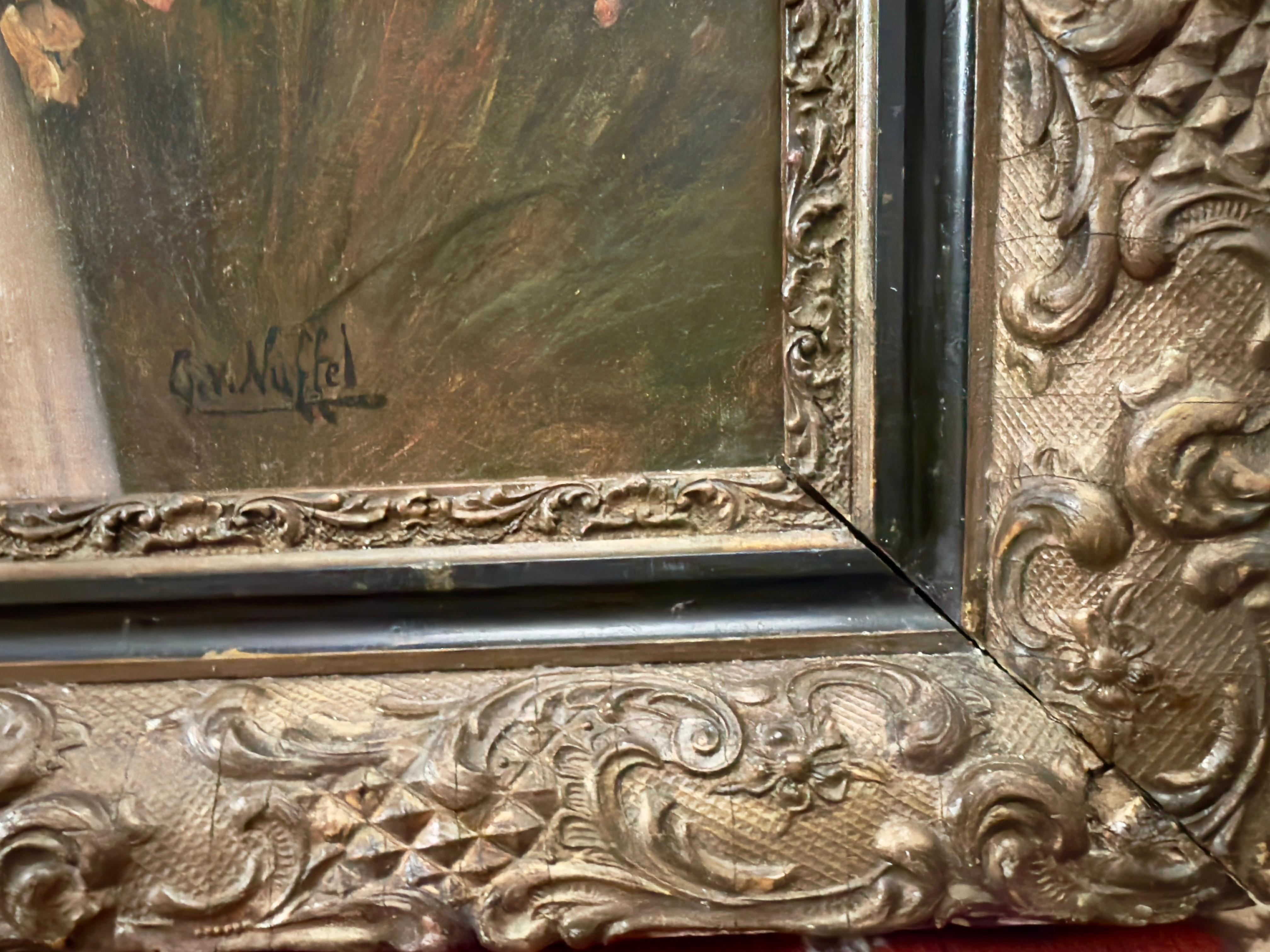 Jeune femme avec un panier de chatons, journée d'été, 19e siècle en vente 8