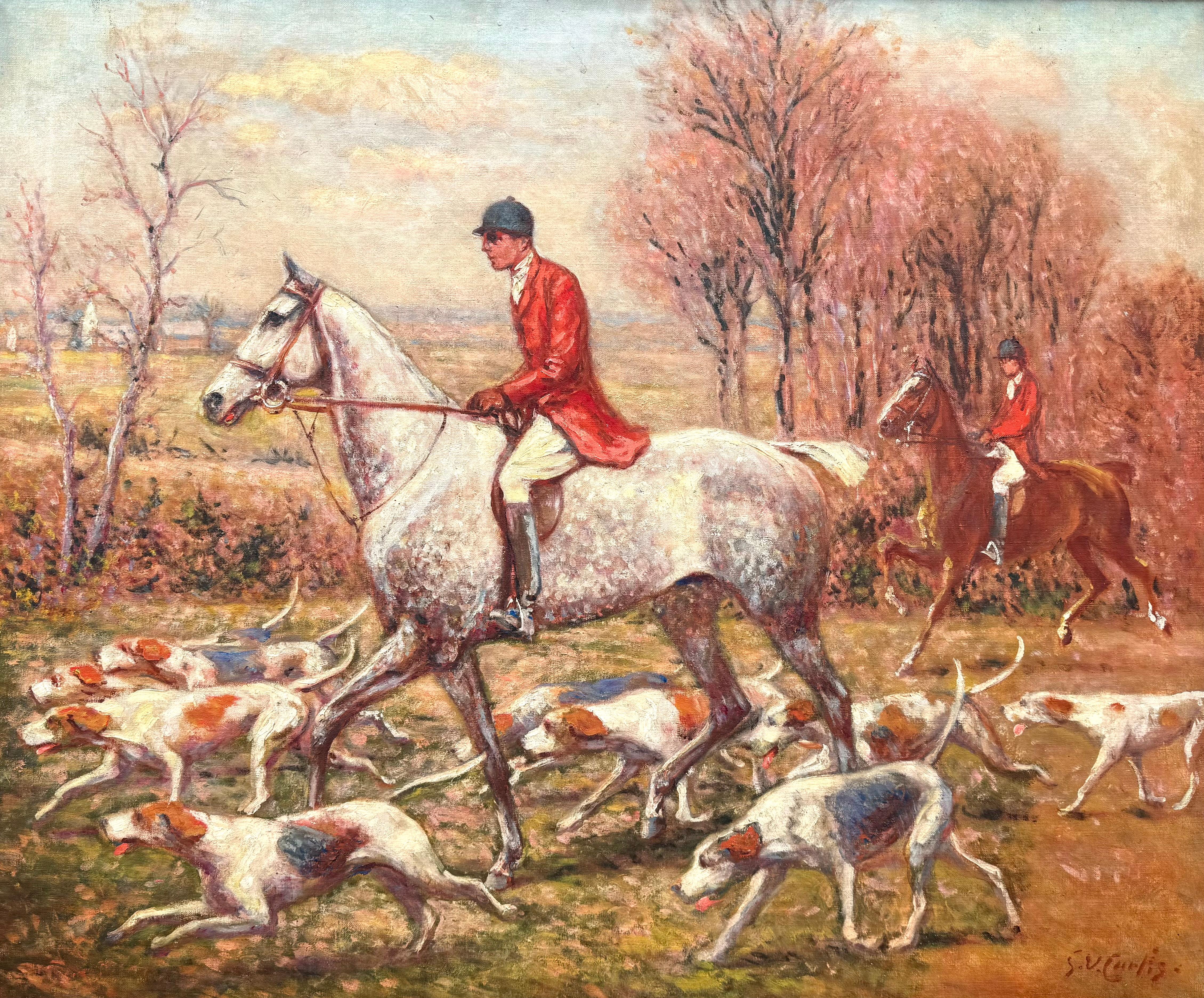 “The Hunt” - Academic Painting by George Vaughan Curtis
