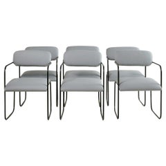 George Veronda for Roger Brown Dining Chairs in Italian Leather, Set of 6