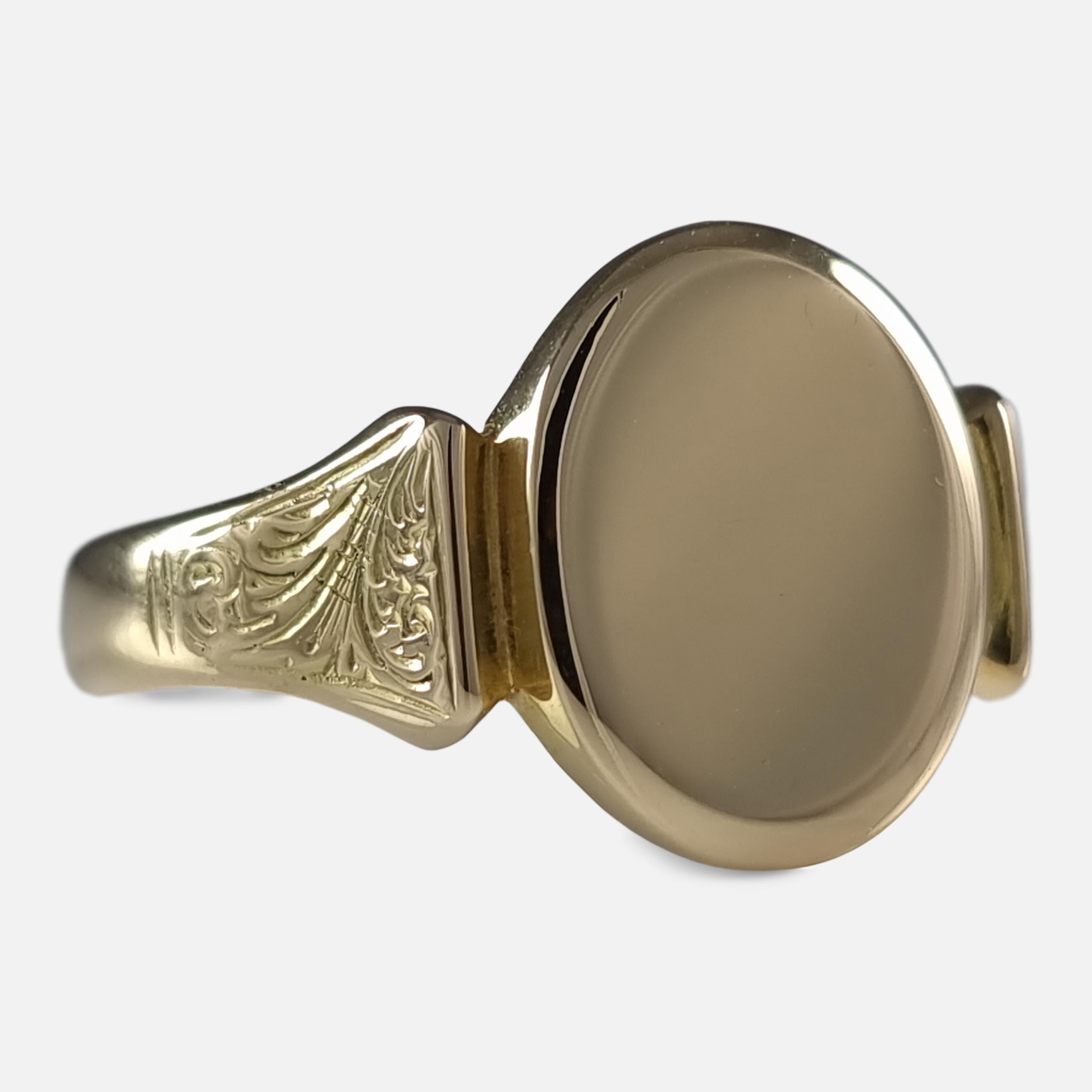Georg VI. Siegelring aus 18 Karat Gelbgold, 1940 im Zustand „Gut“ in Glasgow, GB
