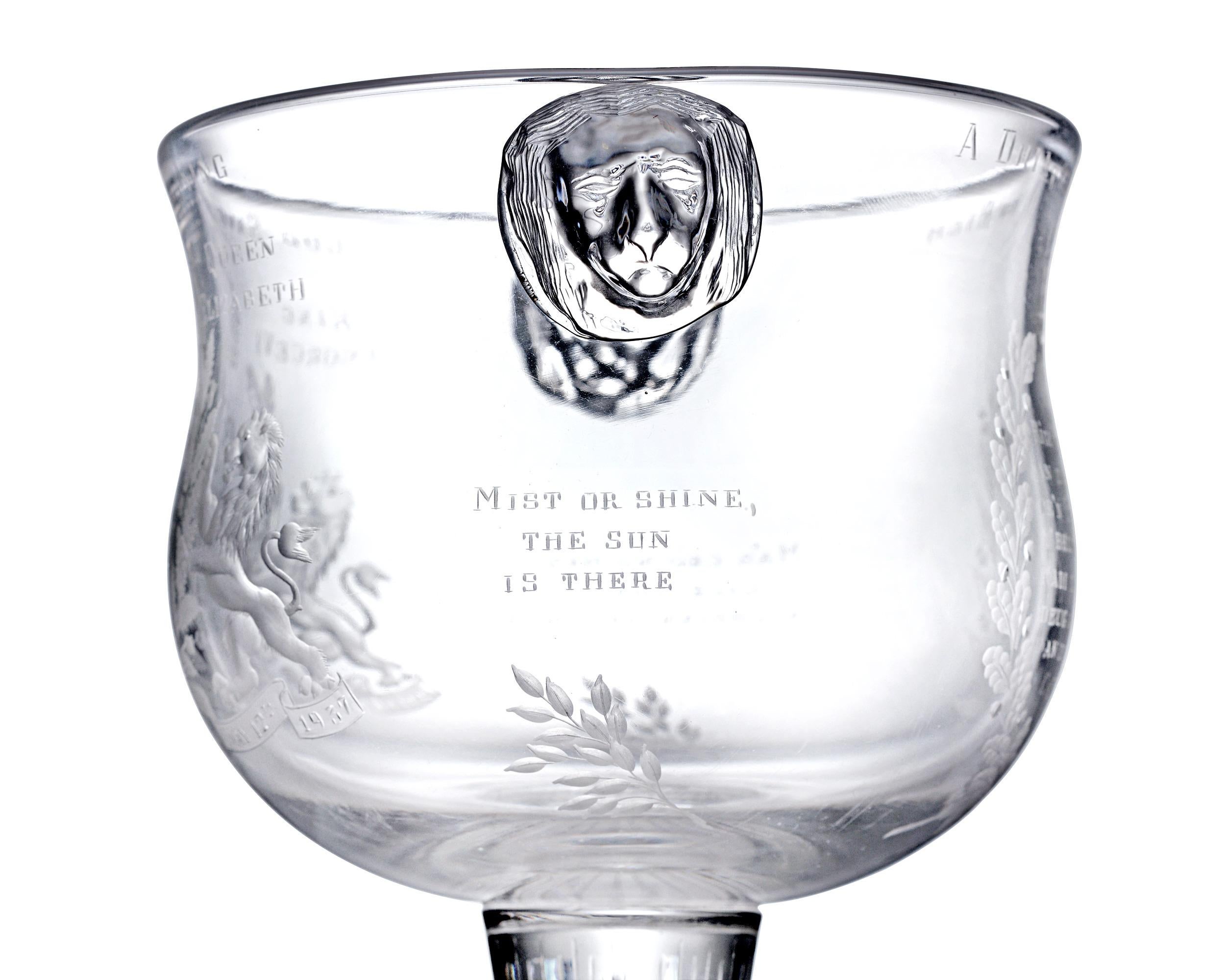 20th Century George VI Commemorative Coronation Goblet For Sale