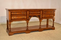 George VI English Oak and Mahogany Pot Board