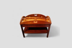 George VI mahogany butlers tray on stand