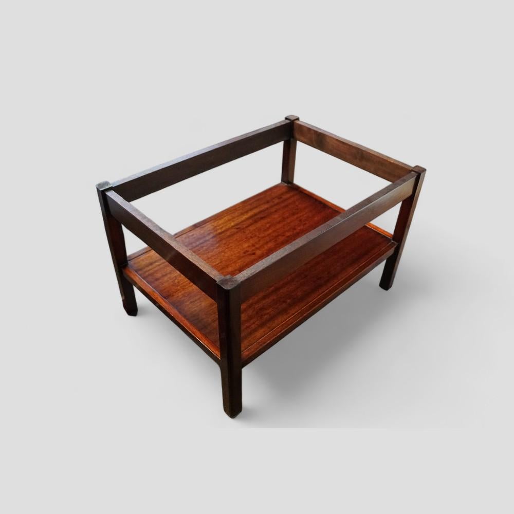 Mahogany George VI mahogany butlers tray on stand For Sale