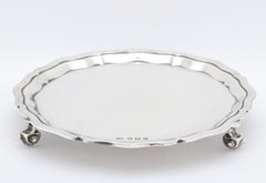 George VI Period Sterling Silver Footed Salver/Tray By Emile Viner