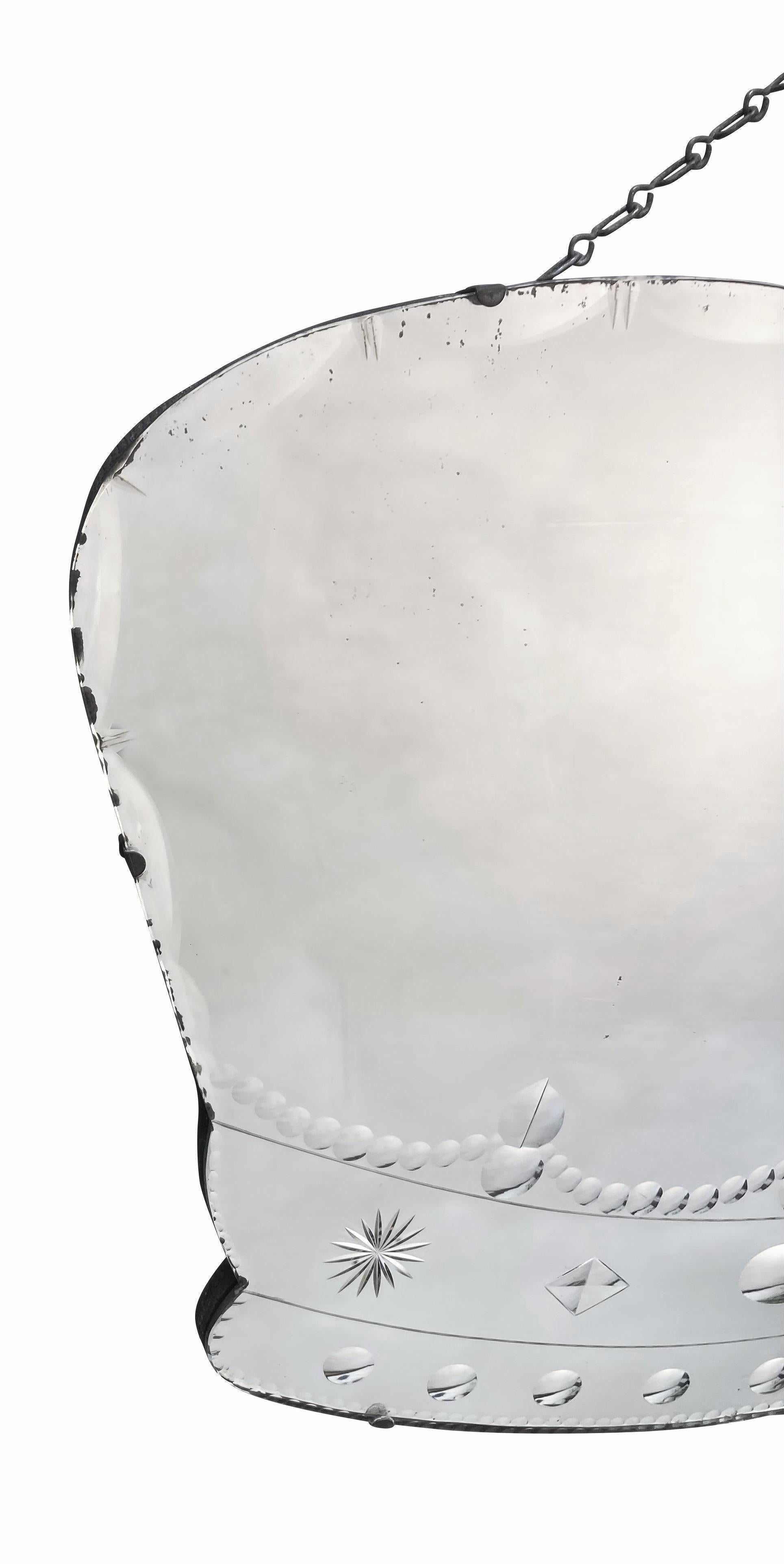 Laiton Miroir à couronne commémorative de George VI et de la Reine Elizabeth en vente