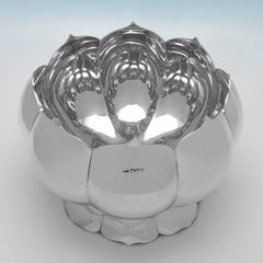 George VI Sterling Silver Lotus Bowl, Mappin & Webb, Sheffield 1941