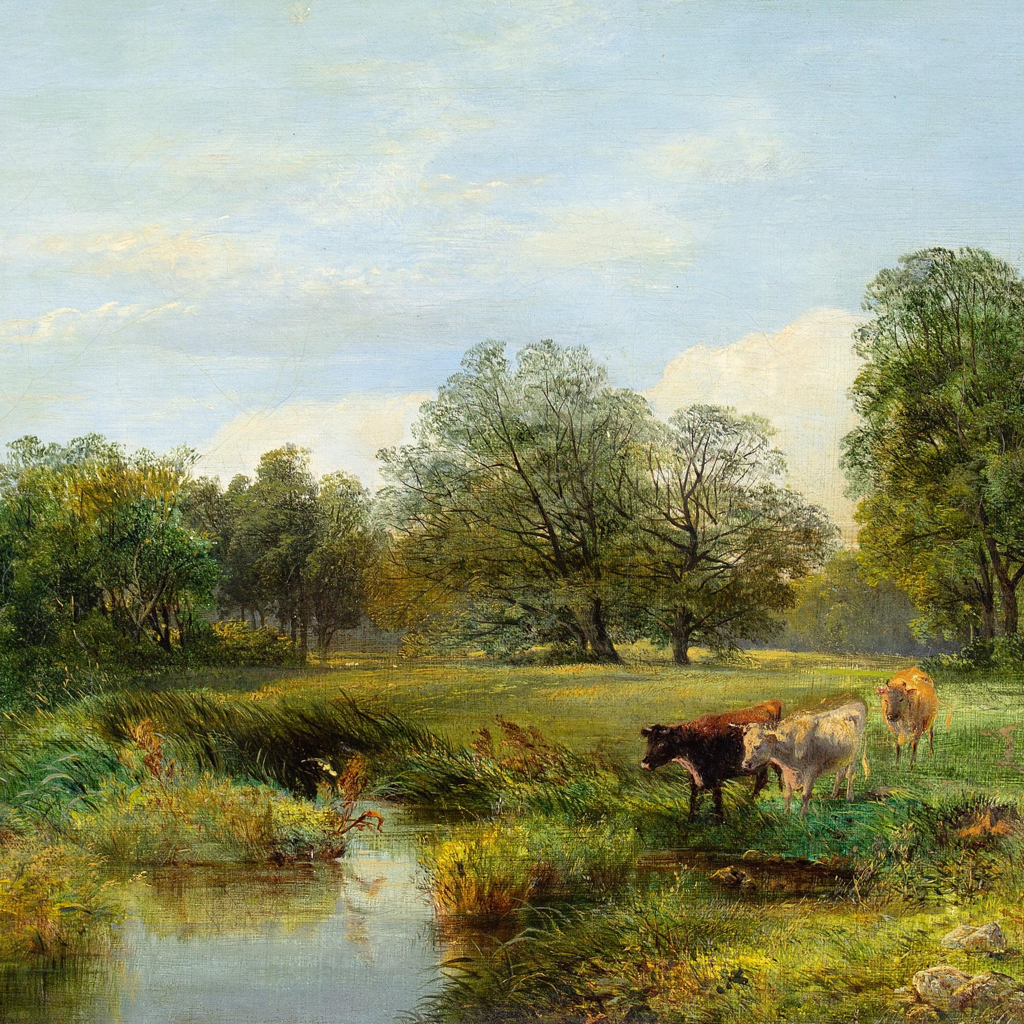 George Cole RA, Un pomeriggio di sole vicino ad Arundel, Pittura ad olio 1