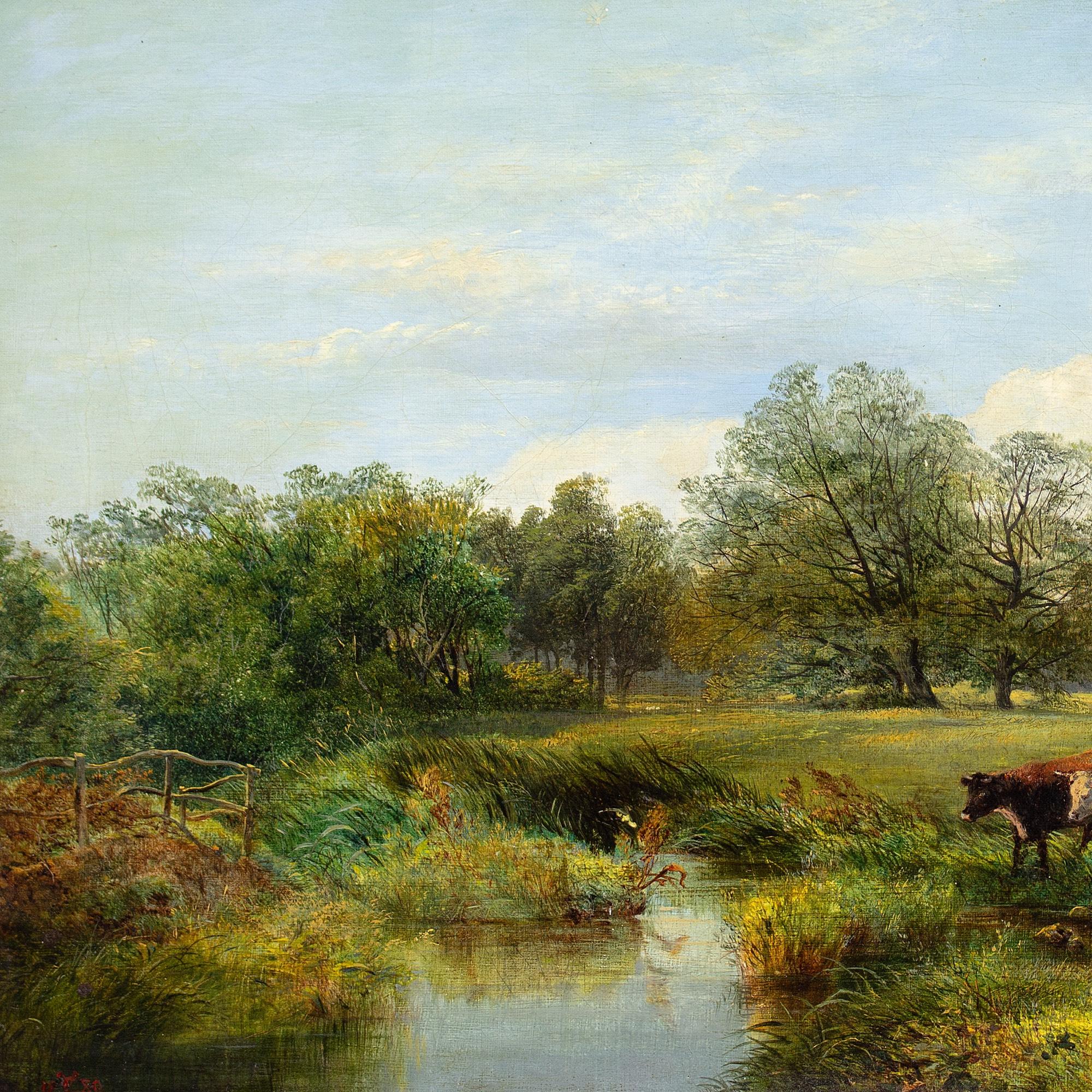 George Cole RA, Un pomeriggio di sole vicino ad Arundel, Pittura ad olio 2