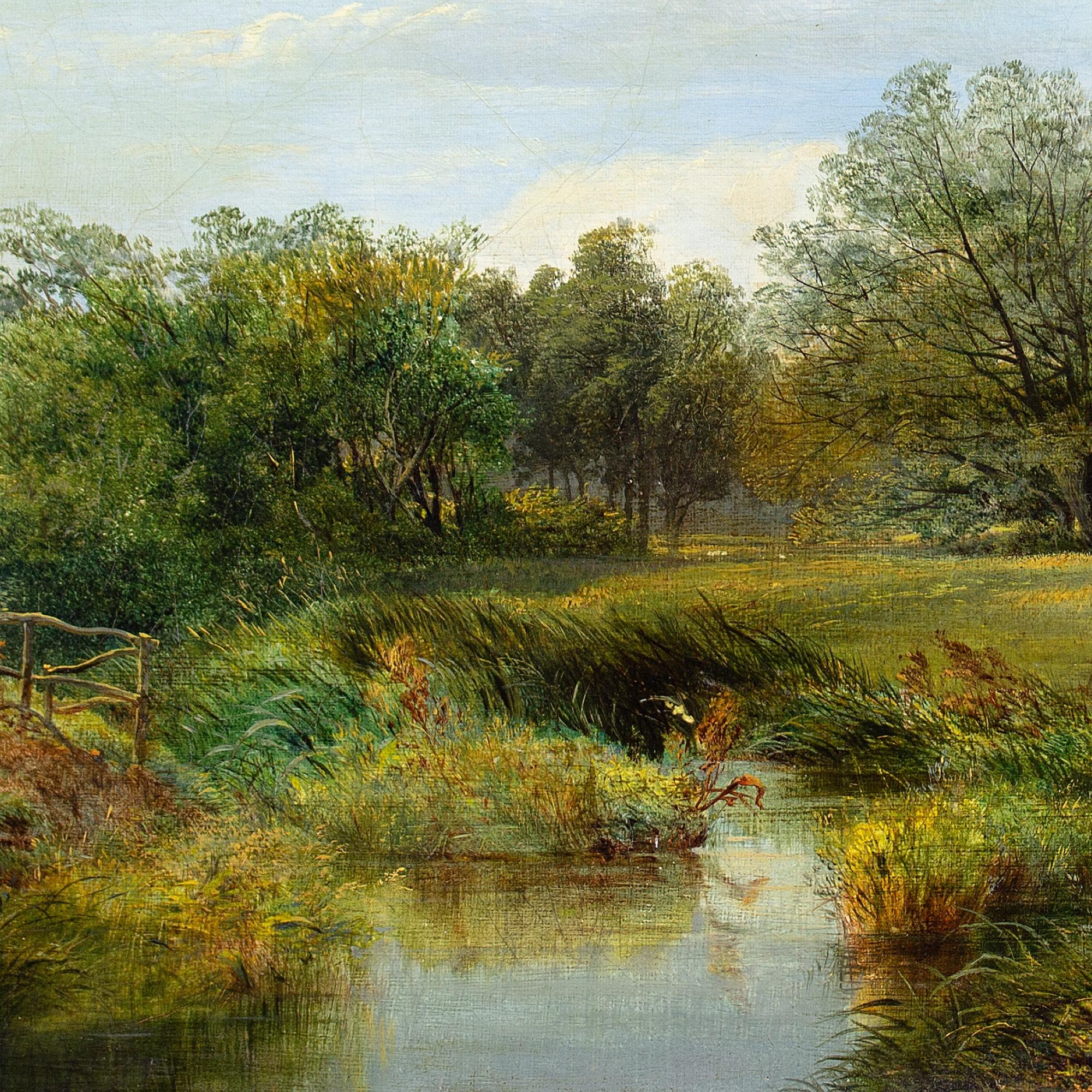 George Cole RA, Un pomeriggio di sole vicino ad Arundel, Pittura ad olio 4