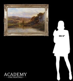 On the River Arun, Sussex - 19th Century Oil Painting English Summer Landscape