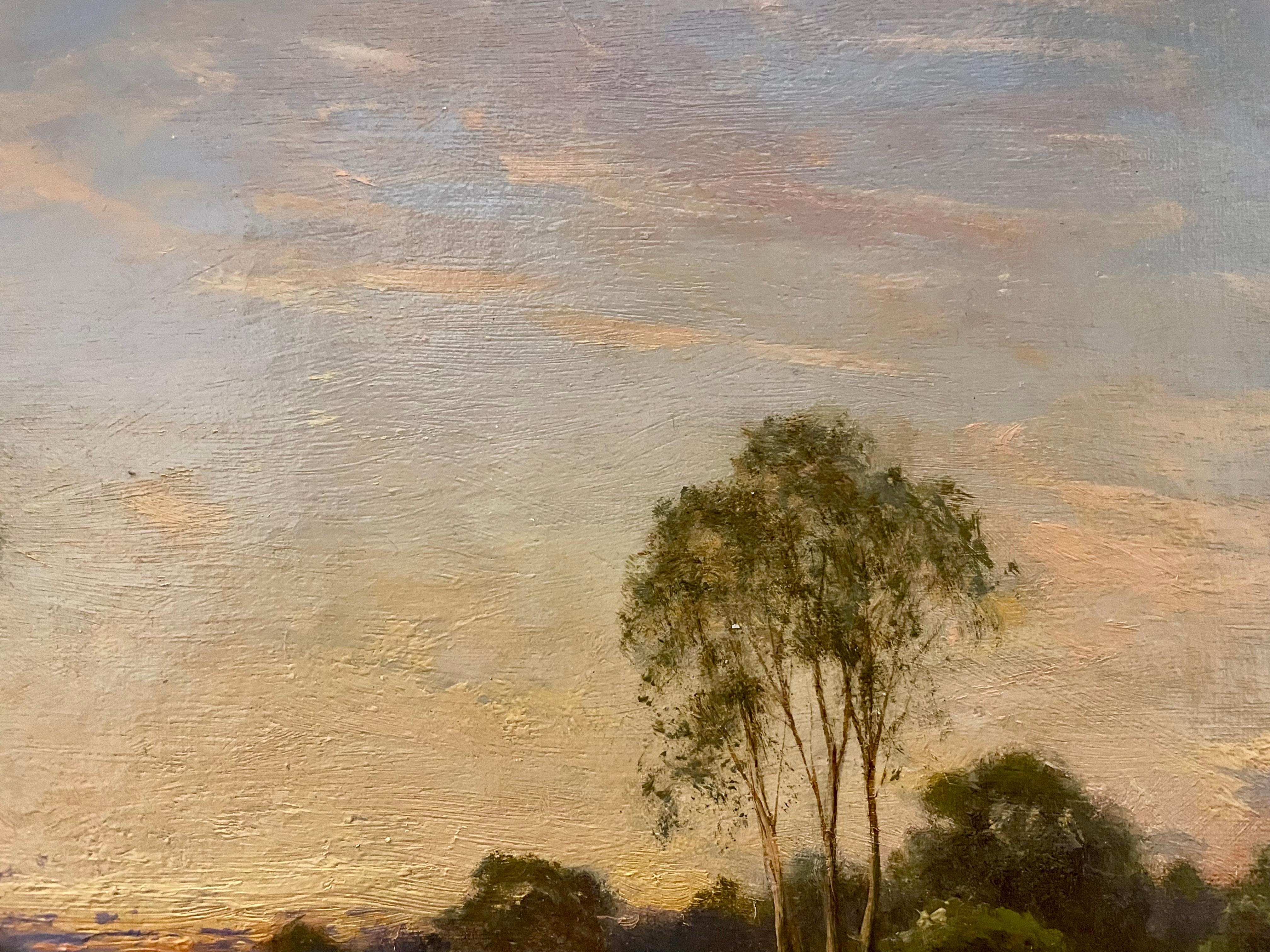 Shere, Surrey, huile sur toile, paysage, 19e siècle en vente 9