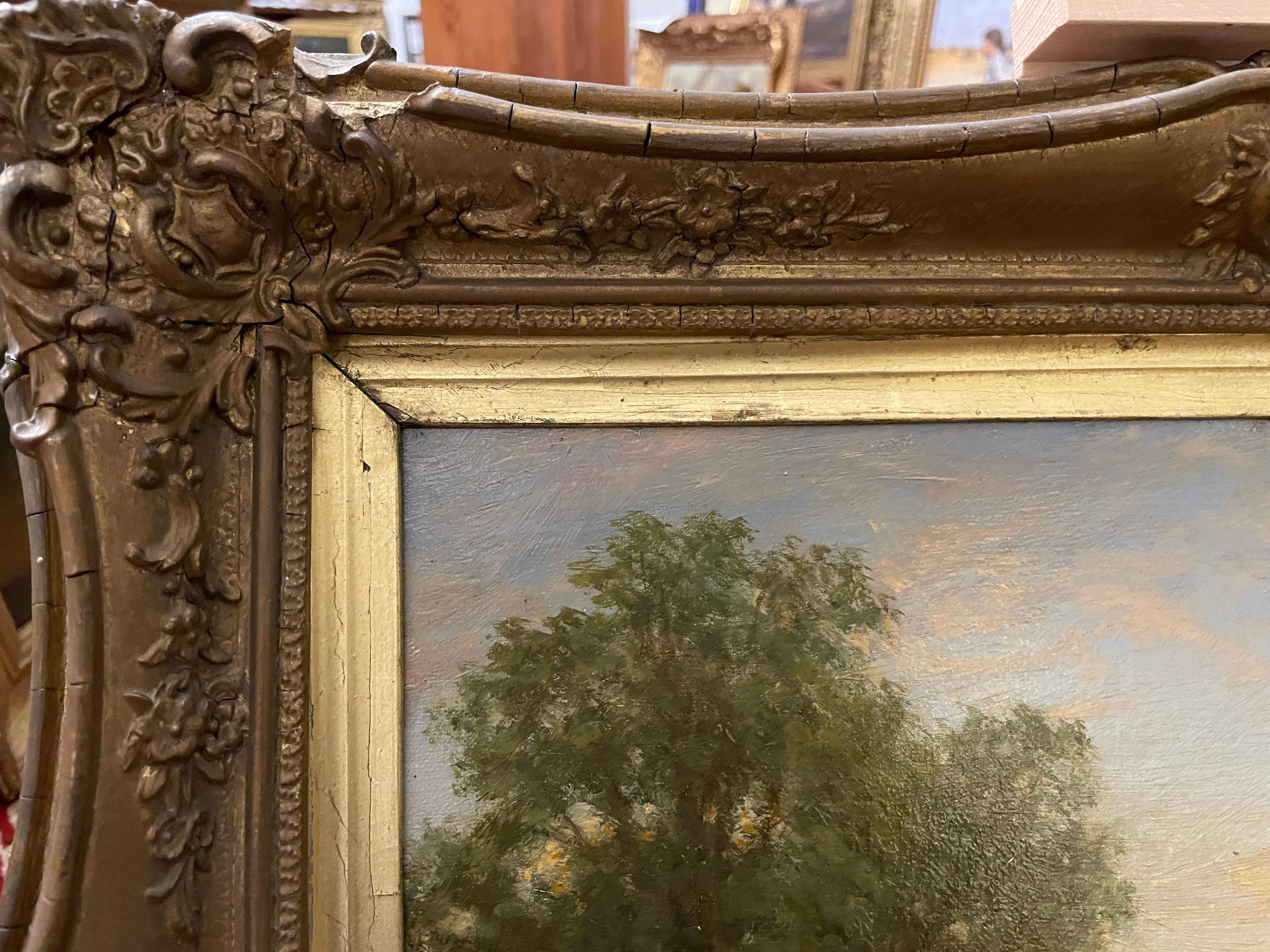 Shere, Surrey, huile sur toile, paysage, 19e siècle en vente 10