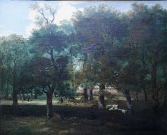 Woodland Scene Chapelfields, Norwich - British Old Master oil painting aft Crome