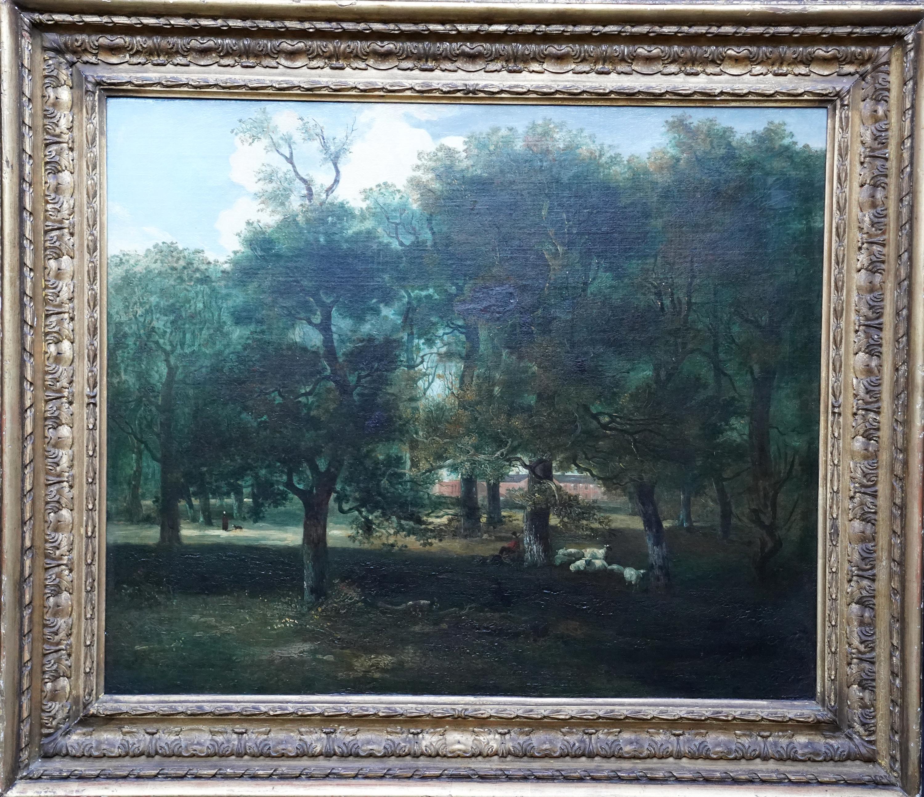George Vincent Landscape Painting - Woodland Scene Chapelfields, Norwich - British Old Master oil painting aft Crome