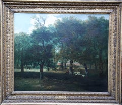Woodland Scene Chapelfields, Norwich - British Old Master oil painting aft Crome
