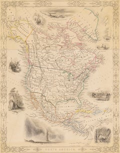 Cirica 1860 Map of North America