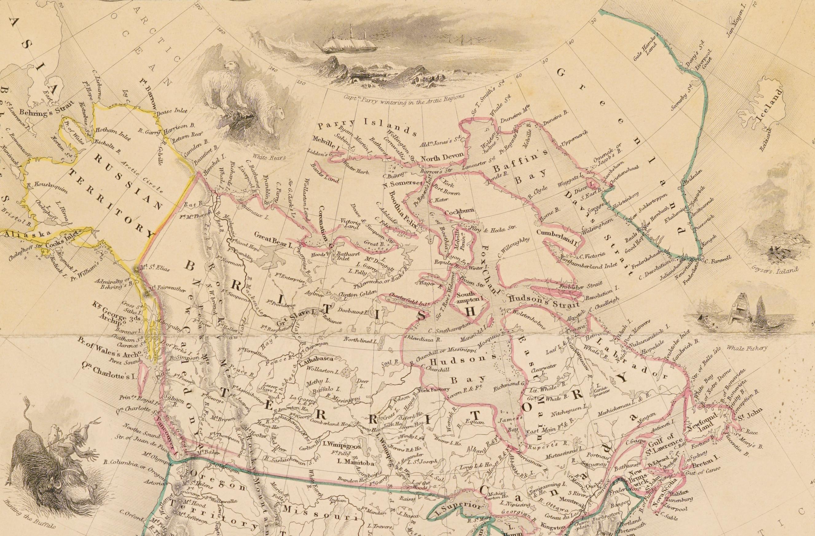 map of north america 1860