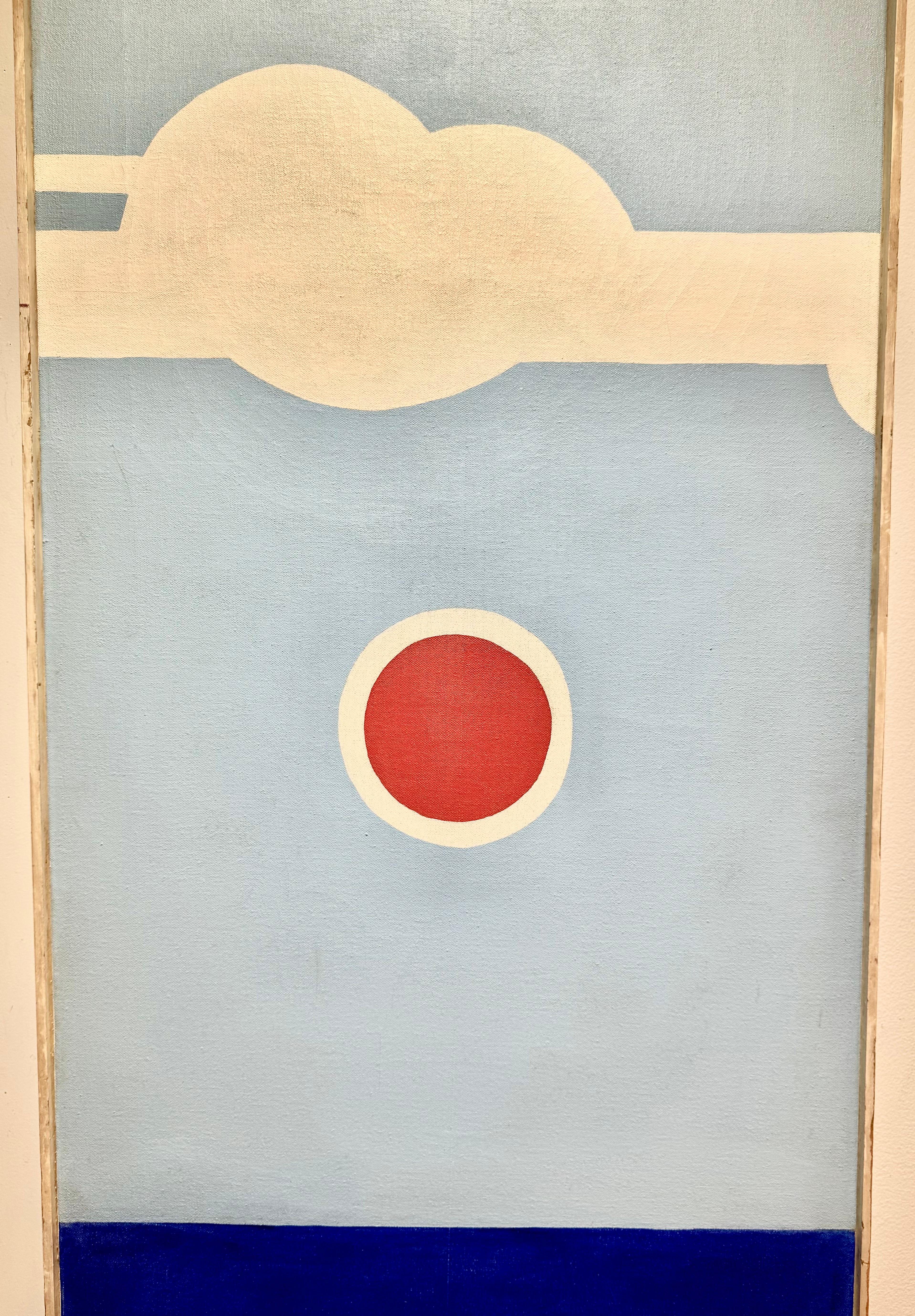 1967 American Minnesota Modernist Vertical Abstract Beach Boat Painting (Pittura astratta da spiaggia) 2