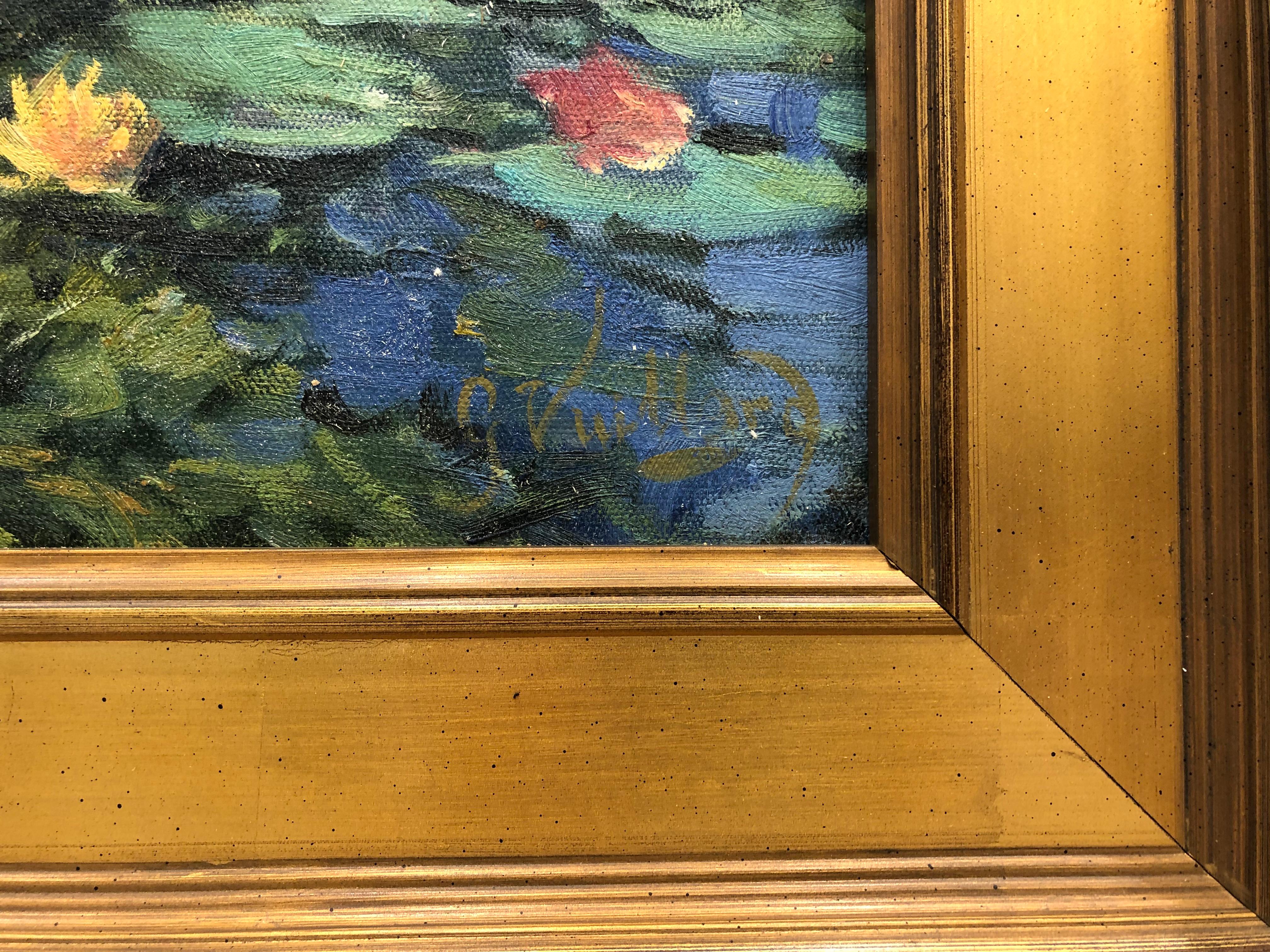 The Lily Pond (L'étang aux nénuphars) - Painting de George Vuillard