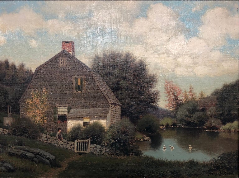 George W. Drew Landscape Painting - Farmhouse