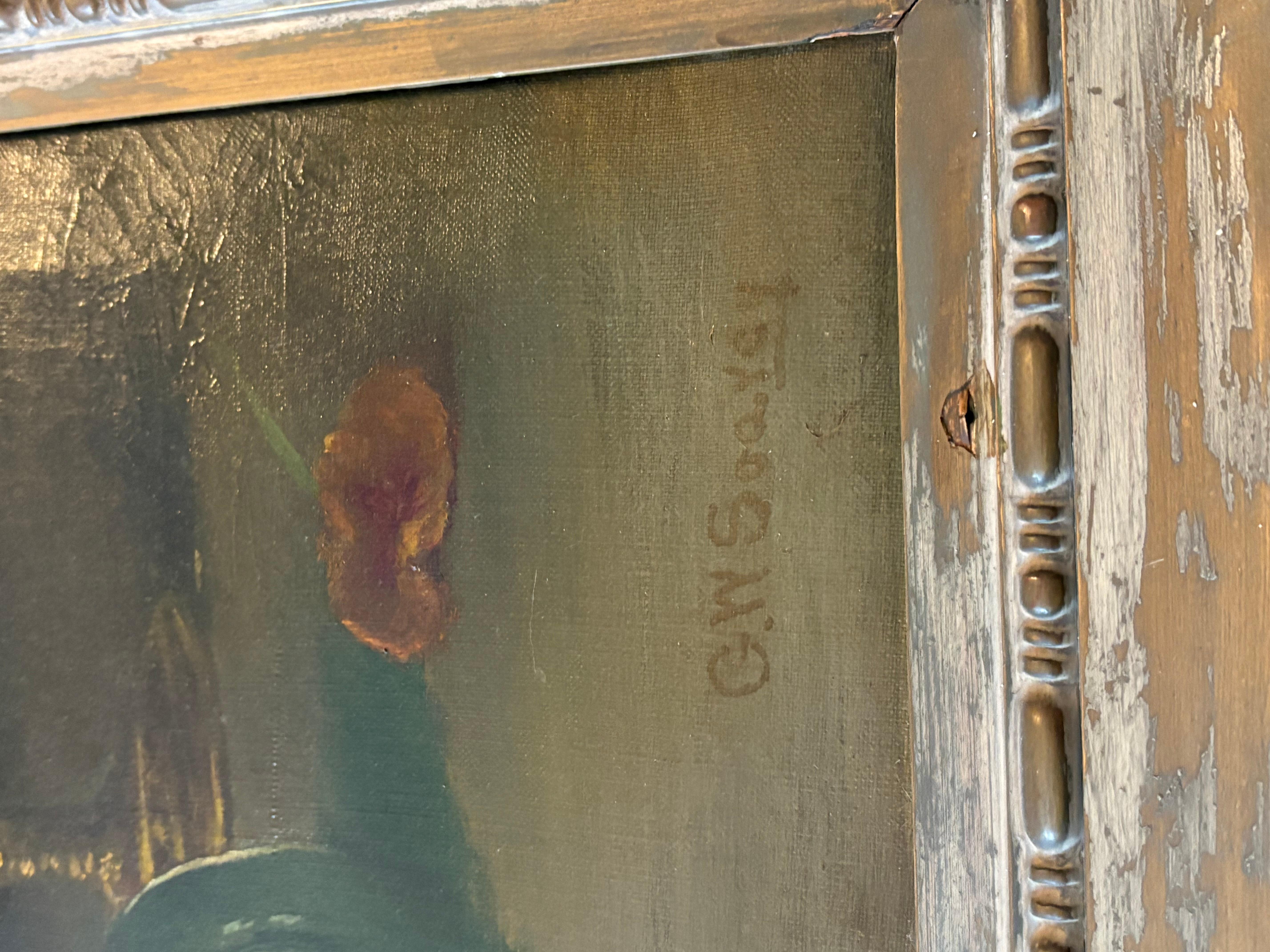 George W Seavey Originalgemälde auf Leinwand . In gutem Zustand einige kleinere Chips auf dem Rahmen. Es wurde eine kleine Reparatur am Gemälde vorgenommen. Maße 46x36.