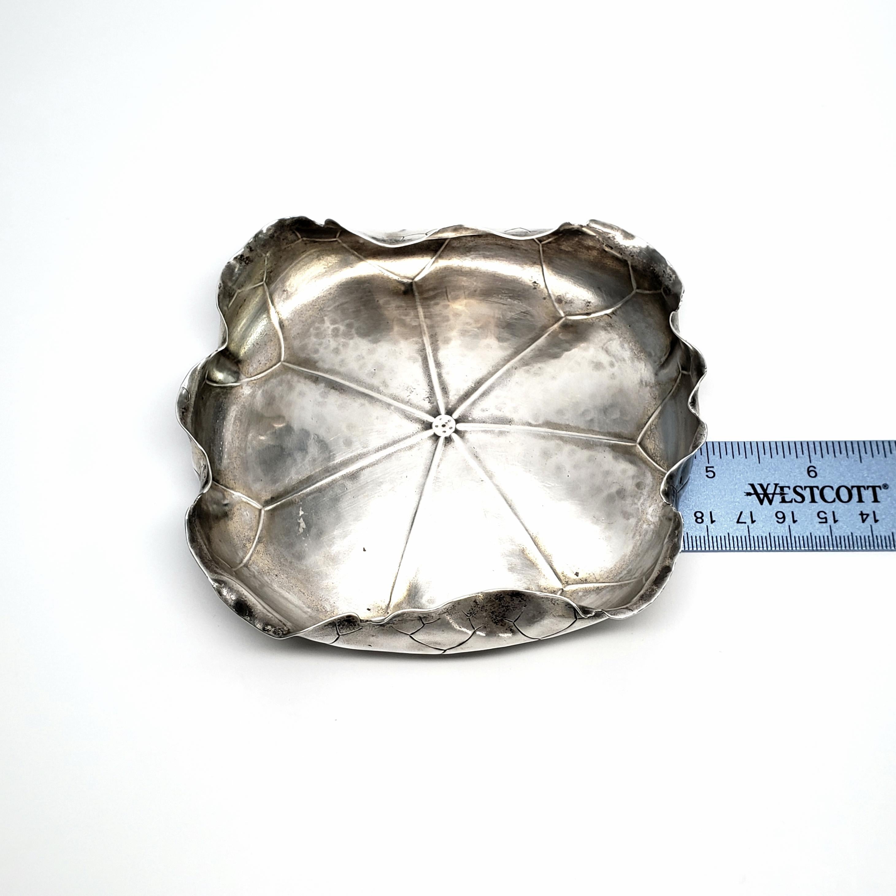 George W Shiebler & Co Sterling Silver Lily Pad Bowl For Sale 4