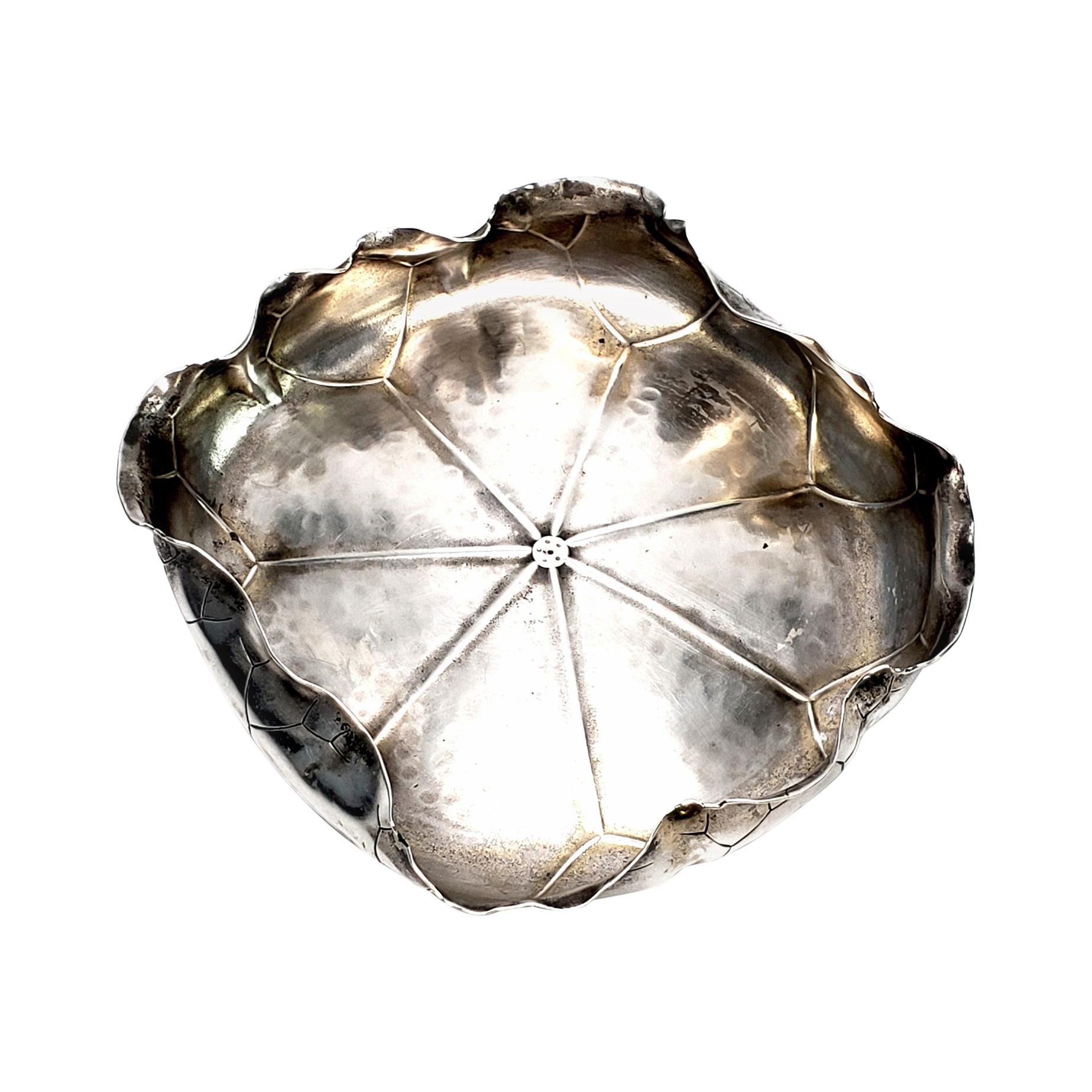George W Shiebler & Co Sterling Silver Lily Pad Bowl For Sale
