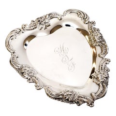 George W. Shiebler Small Heart / Shield Plate with Monogram