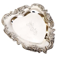 Petite assiette George W. Shiebler avec monogramme