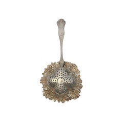 George W. Shiebler Sterling Silver American Beauty 61 Over the Cup Tea Strainer