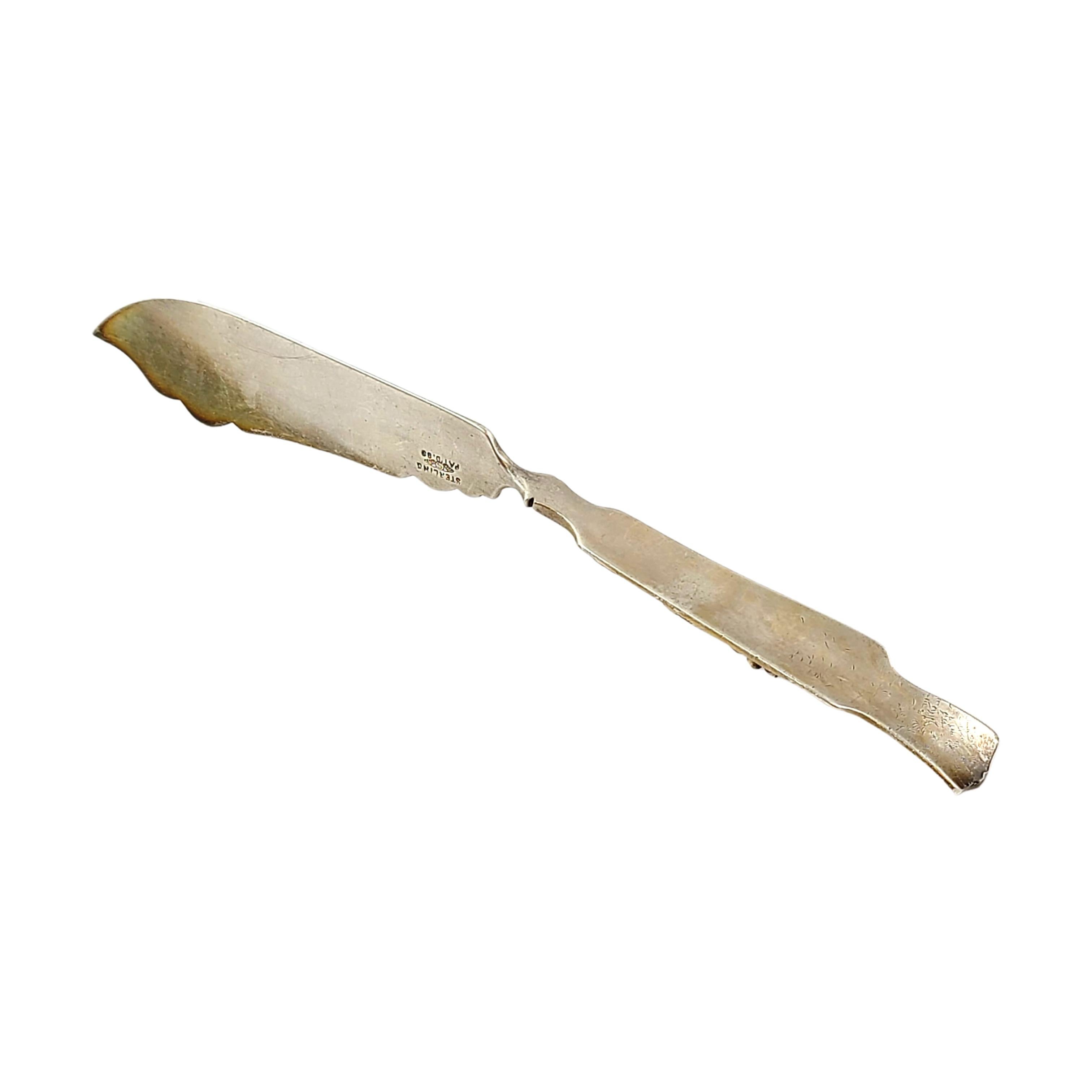 W Shiebler Sterling Silver Flora Foxglove Flat Twist Handle