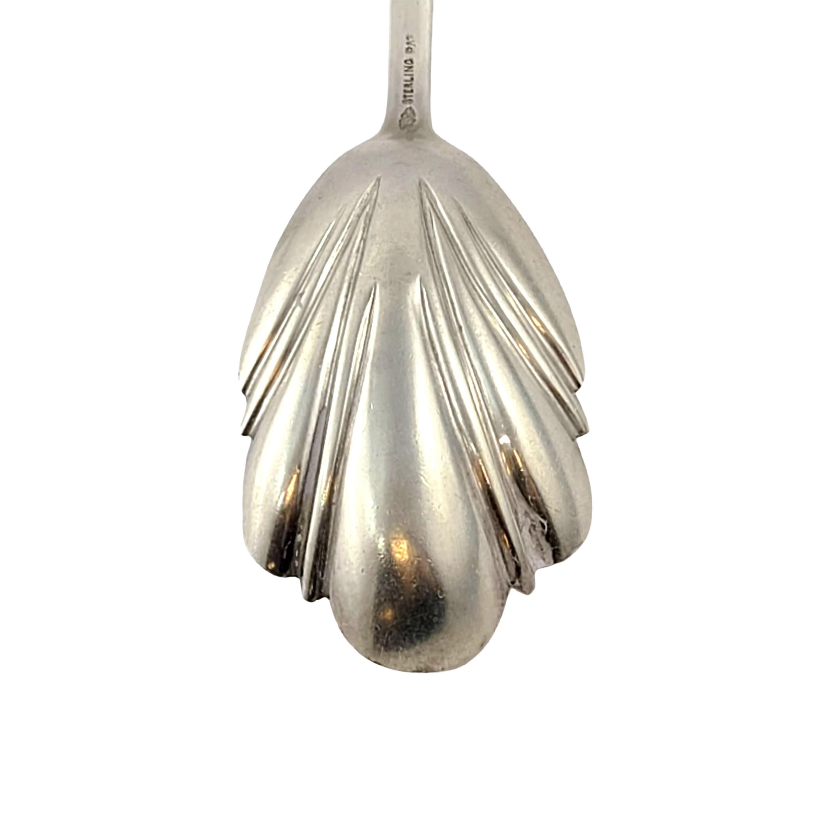 Women's or Men's George W Shiebler Sterling Silver No 1 Pattern Shell Bowl Sugar Spoon For Sale