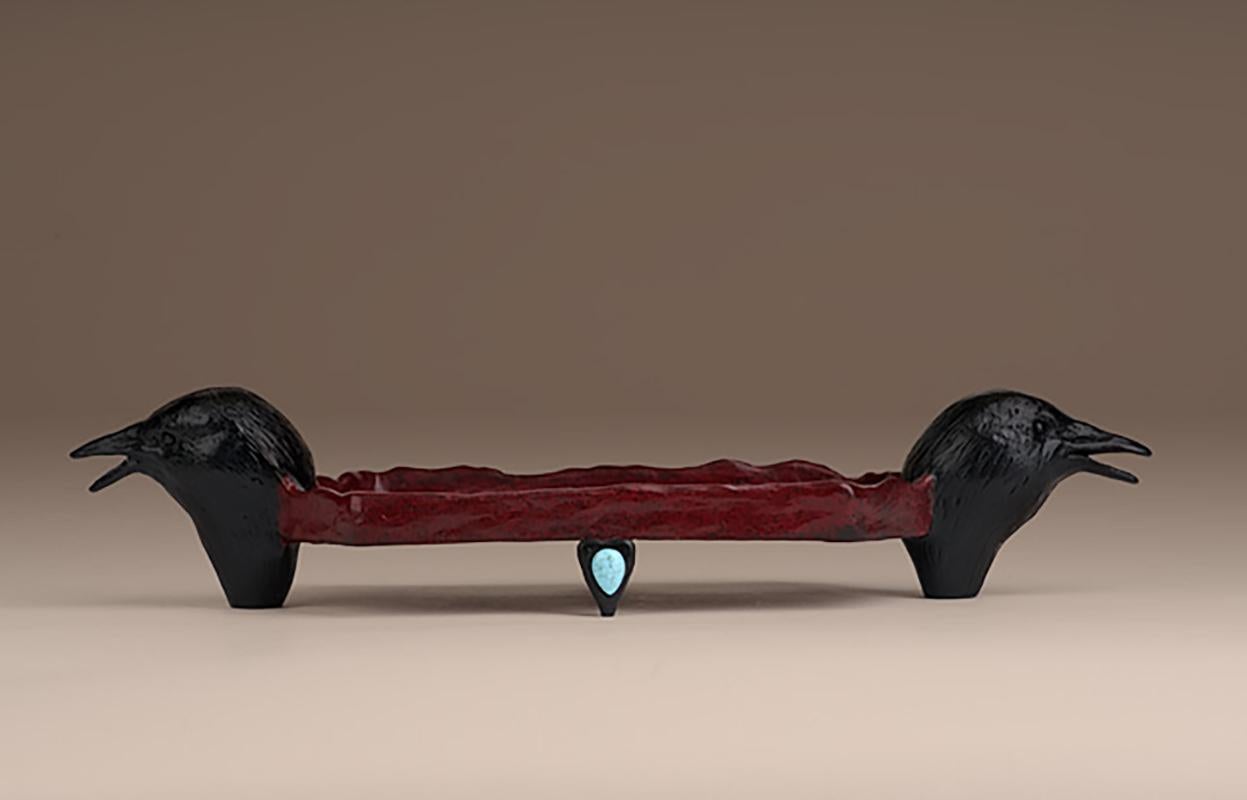 Crow Tray - Sculpture by George Walbye