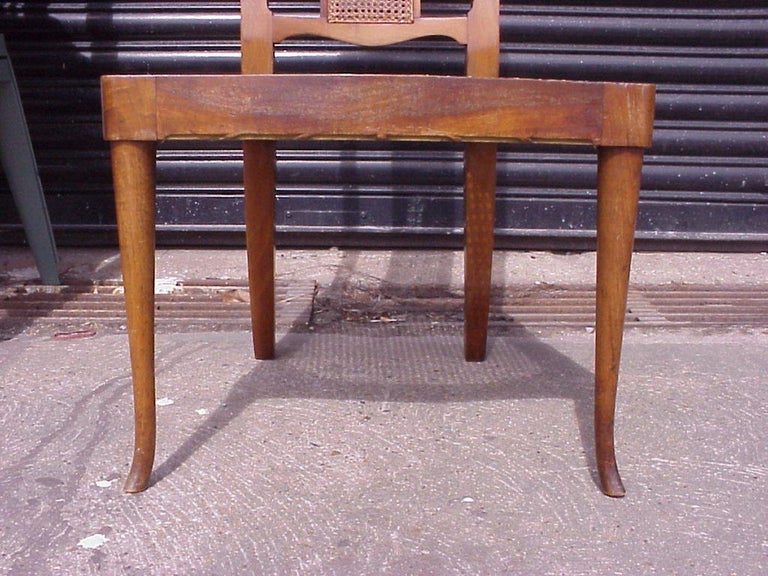 George Walton. A Rare Arts & Crafts Philippines Cane Chair with Serpentine Back For Sale 7