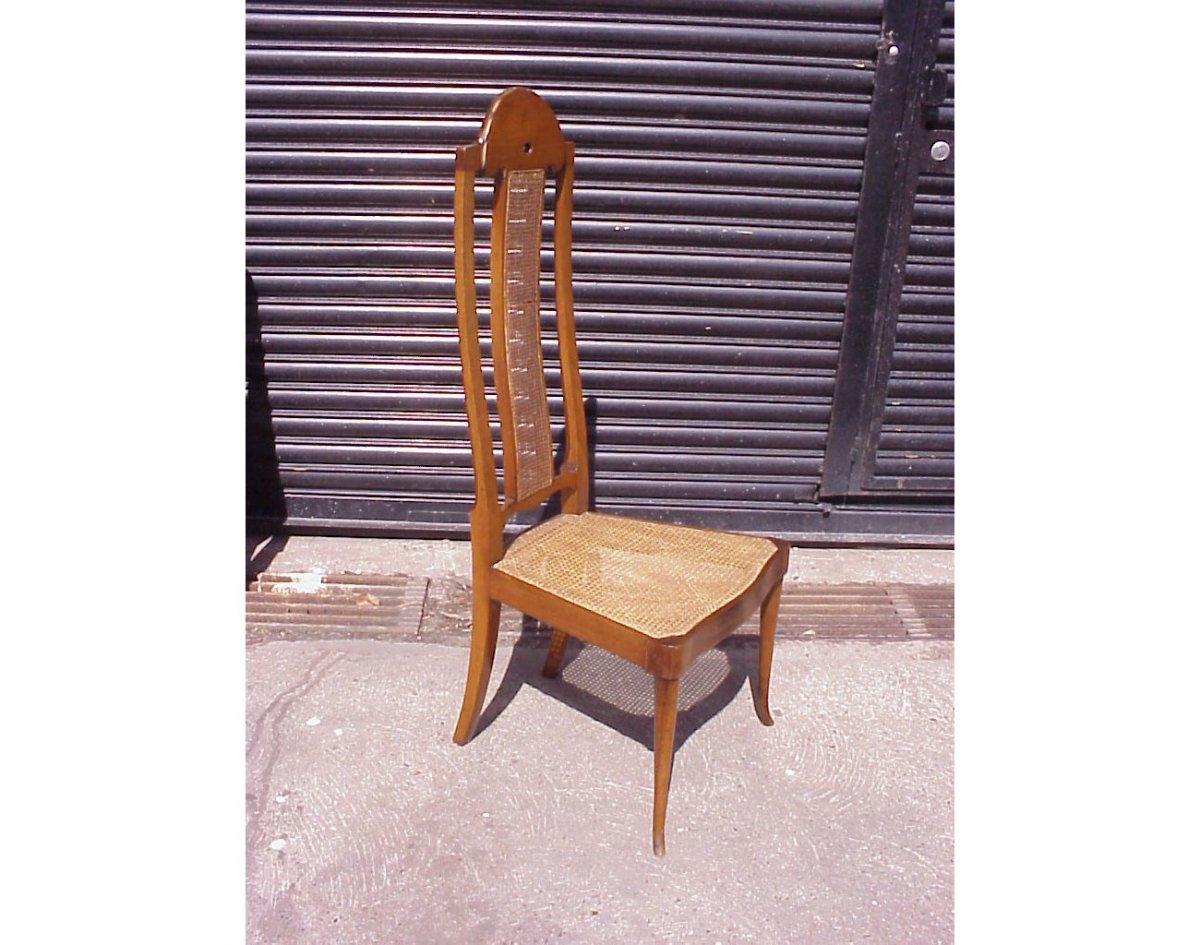 English George Walton. A Rare Arts & Crafts Philippines Cane Chair with Serpentine Back For Sale