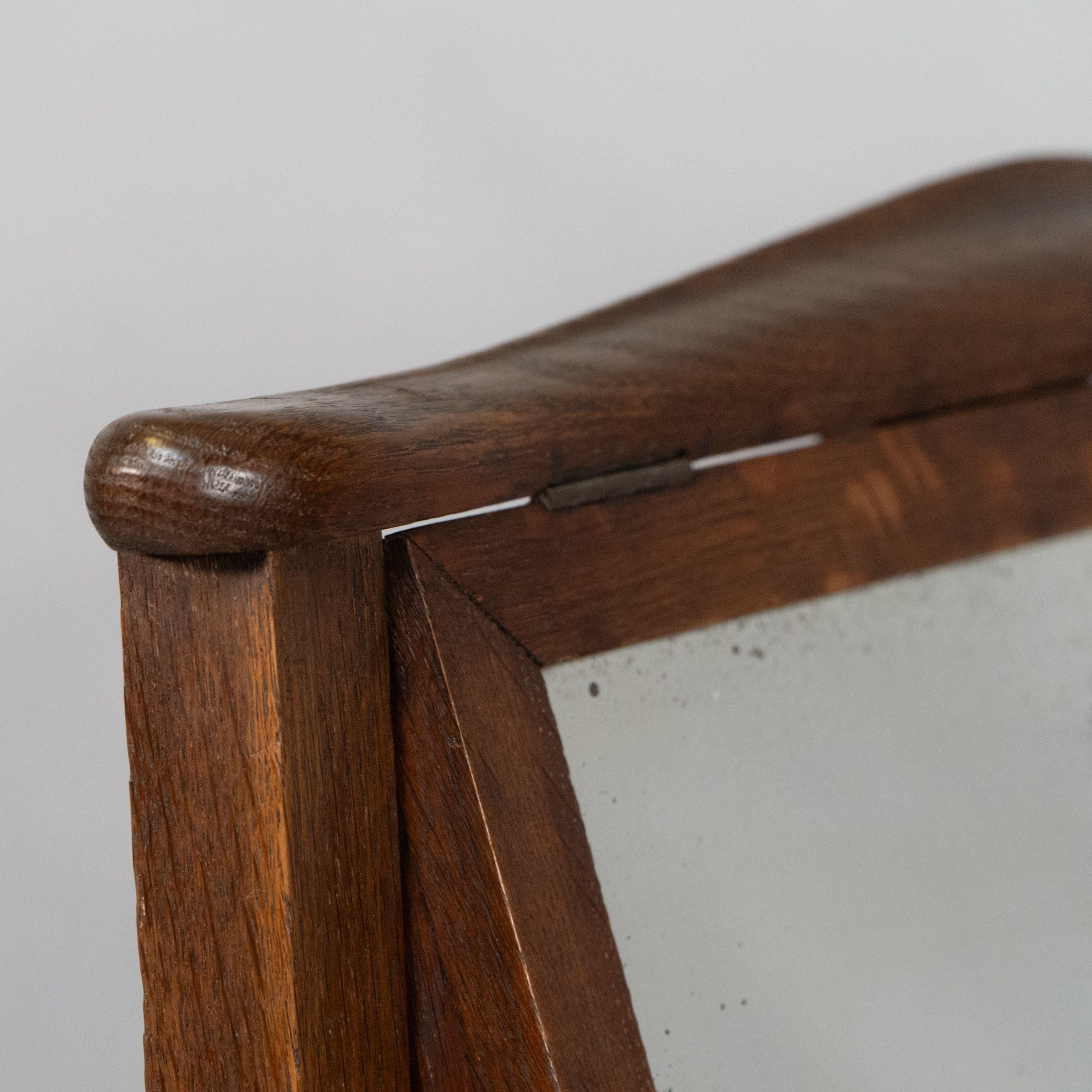 George Walton. An Arts and Crafts oak dressing table mirror For Sale 7