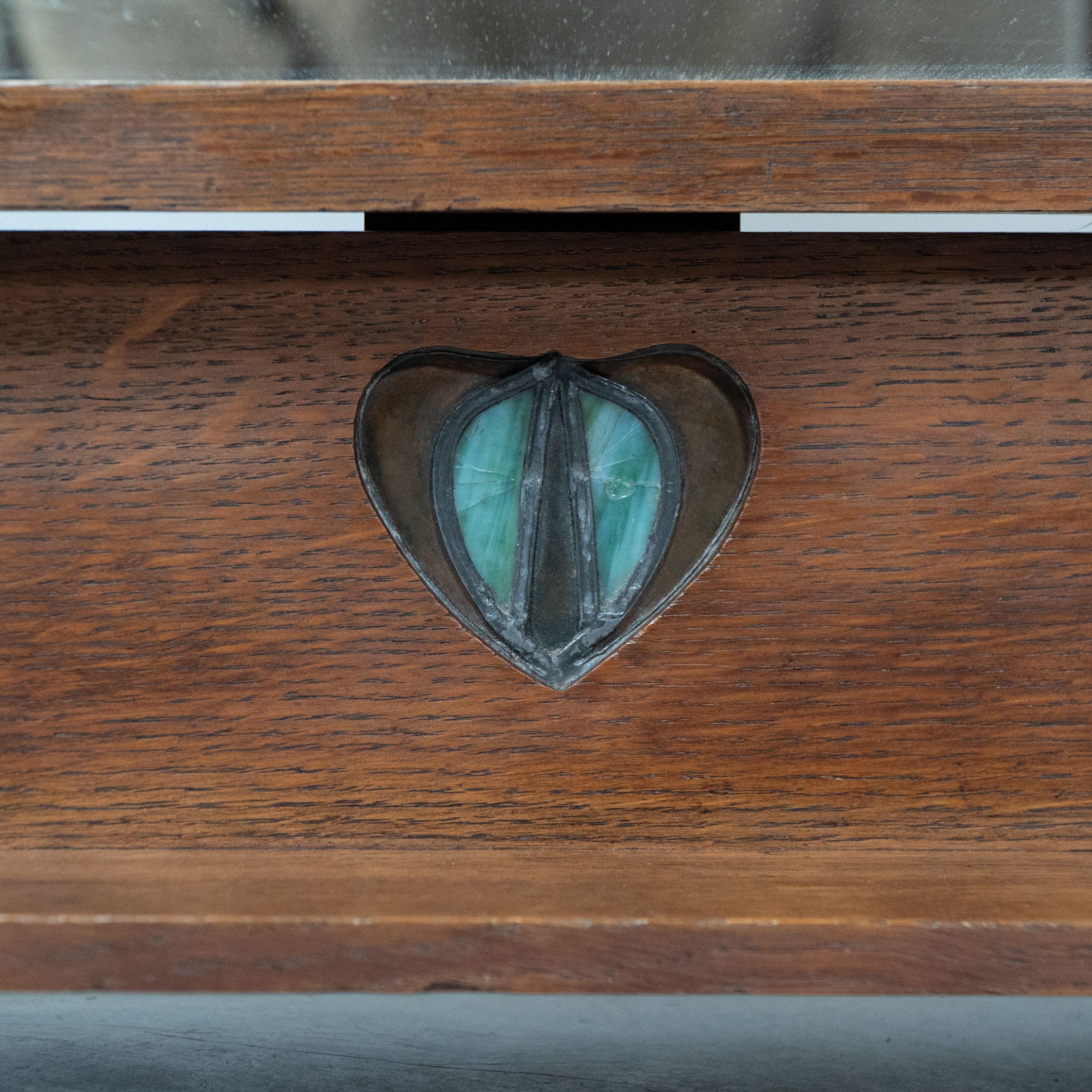 George Walton. An Arts and Crafts oak dressing table mirror For Sale 11
