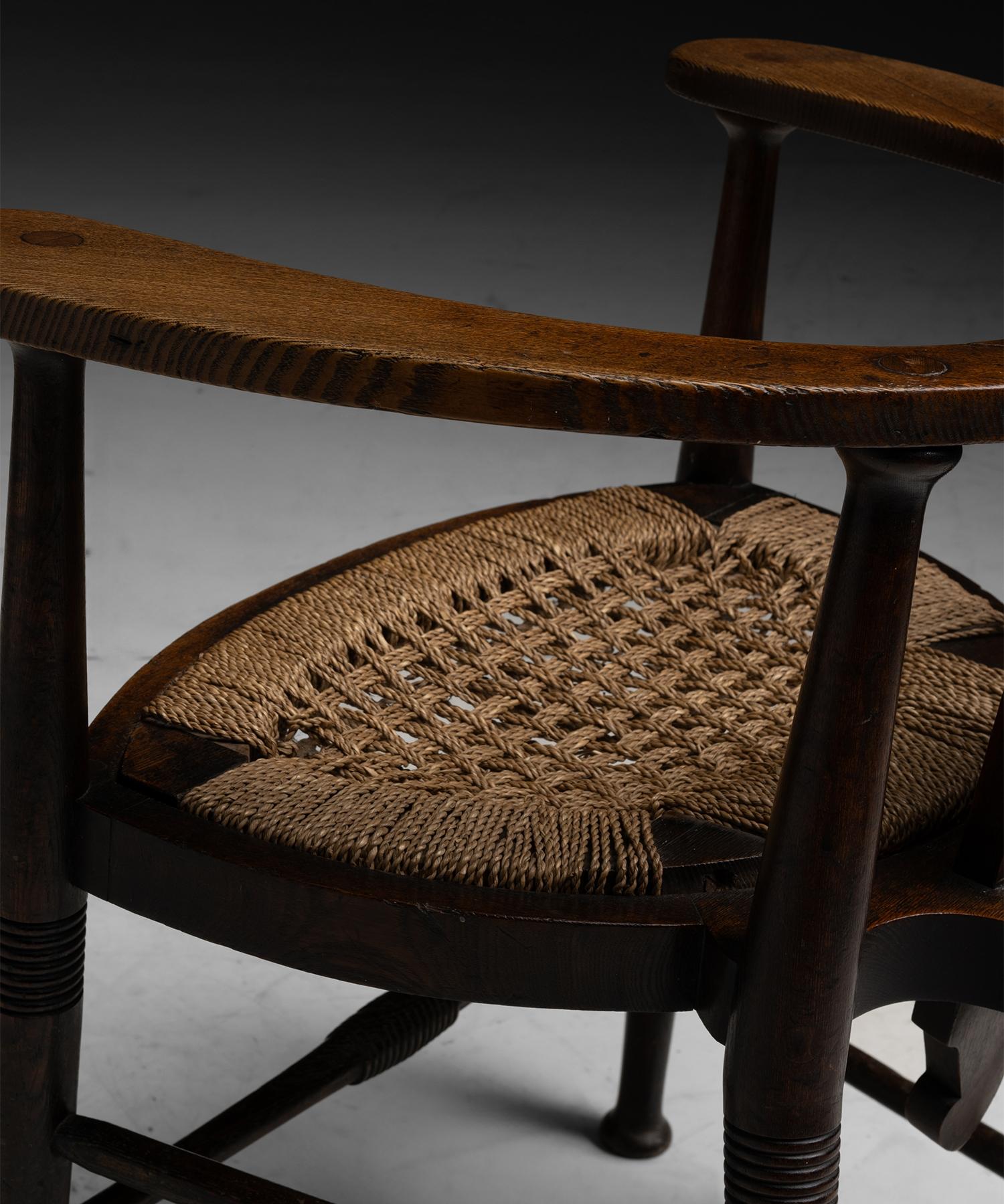 Late 19th Century George Walton Armchair, England circa 1880